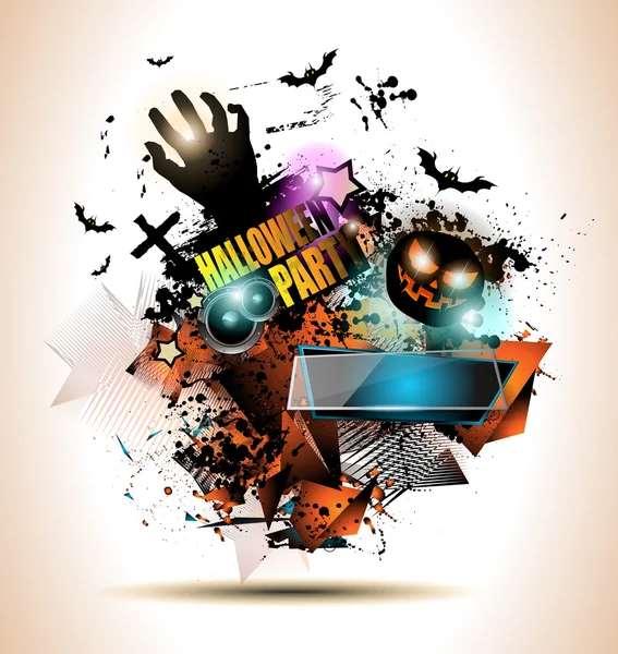 Halloween Night Event Flyer Modèle de fête — Image vectorielle