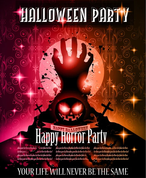 Halloween Party νύχτα εκδήλωση Flyer πρότυπο — Διανυσματικό Αρχείο