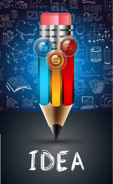 Plantilla con múltiples opciones botones de vidrio — Vector de stock