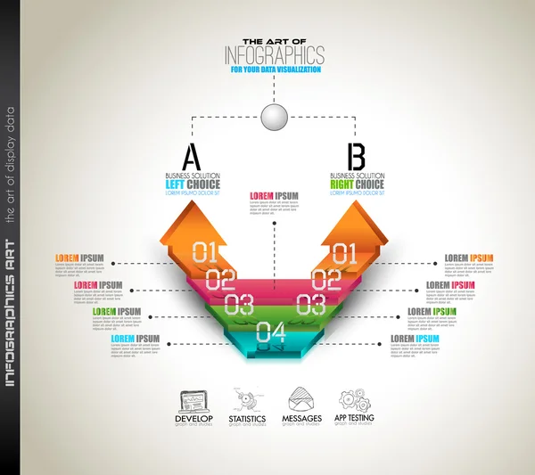 Modèle d'infographie pour la présentation de solutions d'entreprise — Image vectorielle