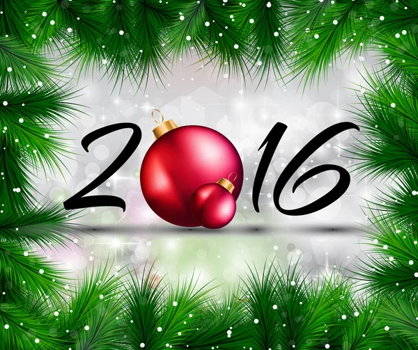 2016 Folheto de festa de Natal e Feliz Ano Novo — Vetor de Stock