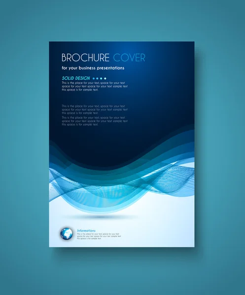 Broschürenvorlage, Flyer-Design — Stockvektor