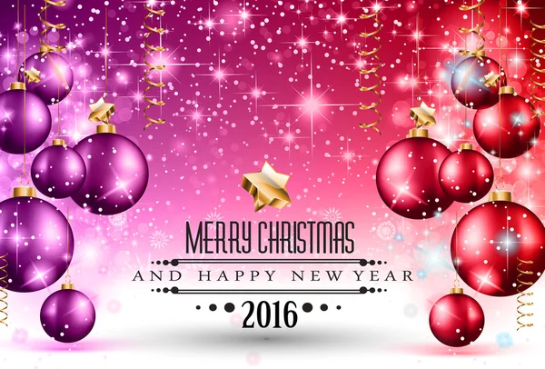 2016 mutlu yeni yıl partisi el ilanı — Stok Vektör