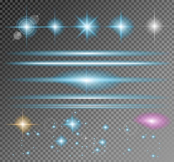 Colección Sparkle con muchas formas diferentes — Vector de stock