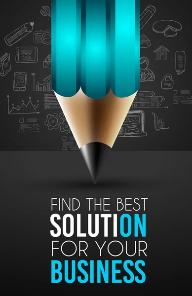 Best Business Solution Infographic Layout — Stok Vektör