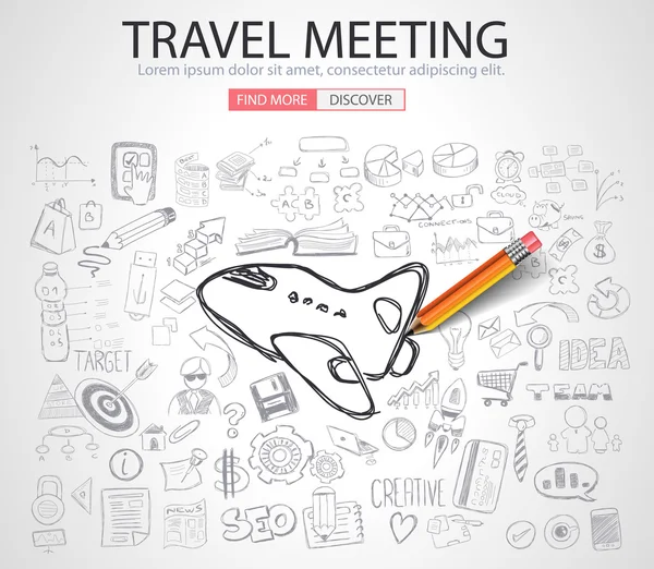 Travel for Business concept — Stock Vector