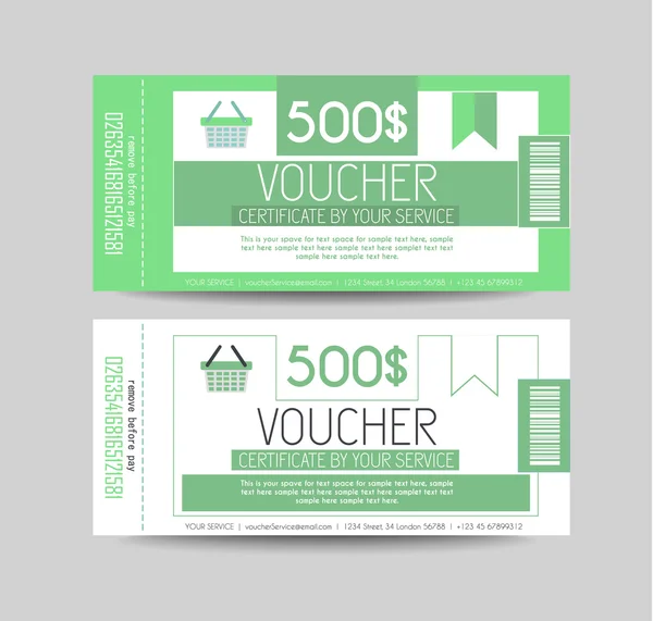 Modello di layout della Gift Card del voucher — Vettoriale Stock