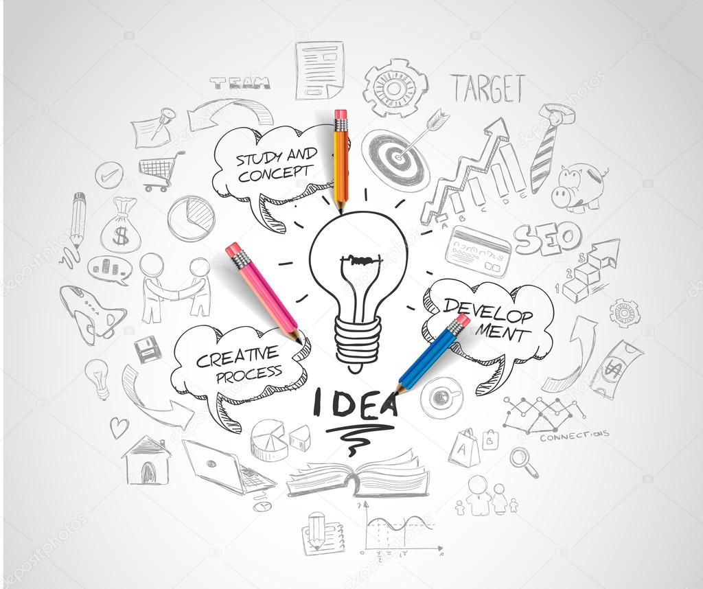 idea concept with light bulb