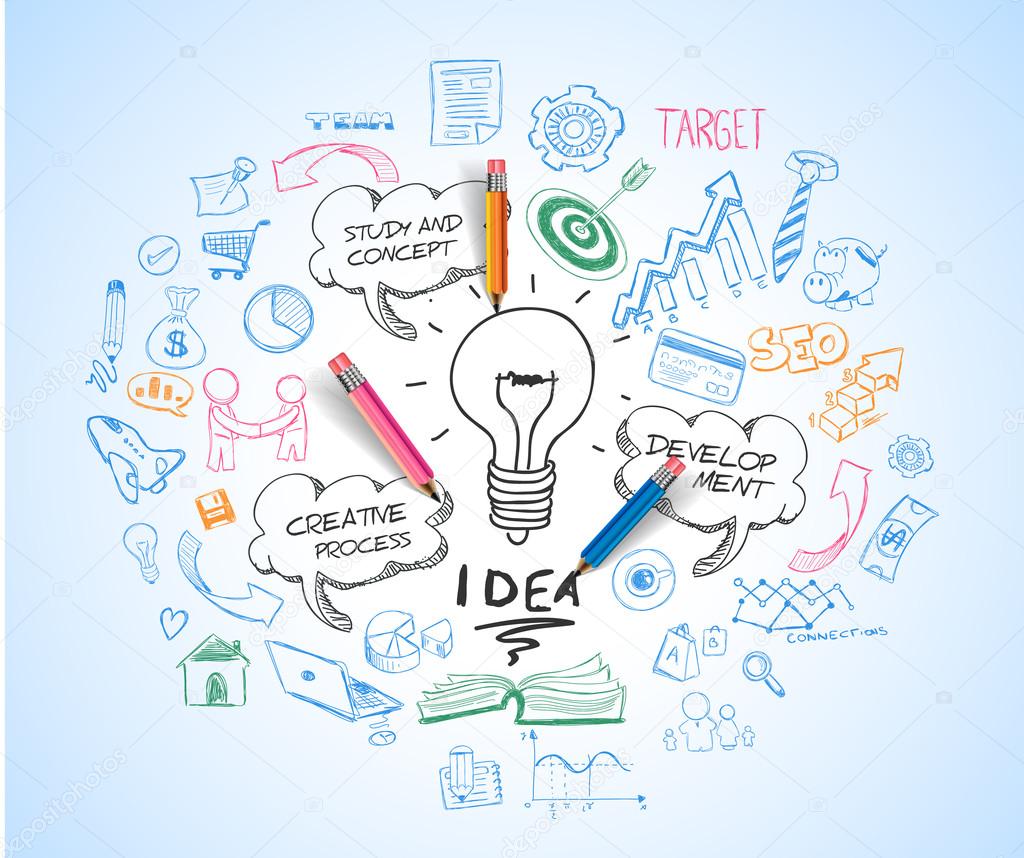 idea concept with light bulb