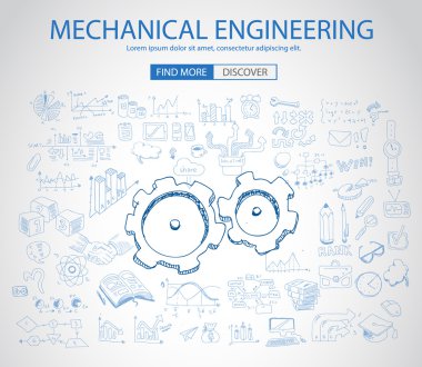 Mechanical Engineering concept with Doodle