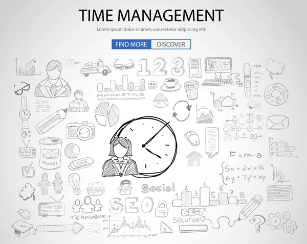 Concepto de gestión del tiempo — Archivo Imágenes Vectoriales