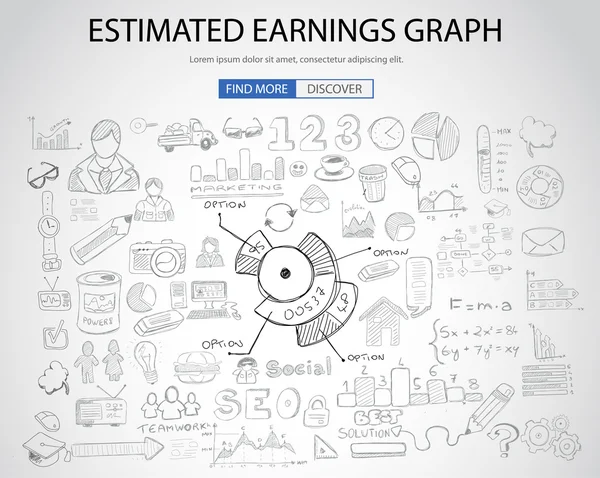 Estimate Earnings concept — Wektor stockowy