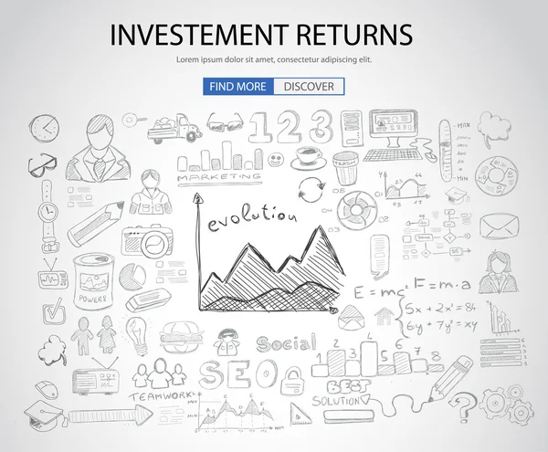 Concepto de rentabilidad de la inversión — Vector de stock