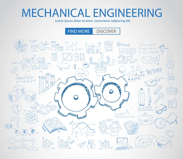 Mechanical Engineering concept with Doodle