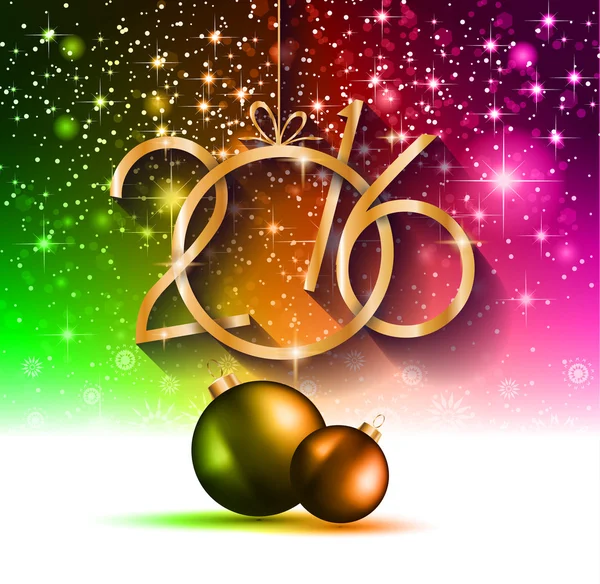 2016 gelukkig Nieuwjaar achtergrond — Stockvector