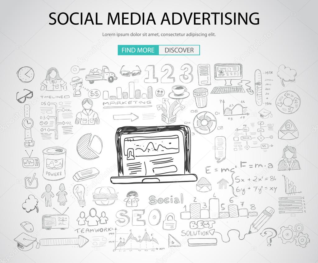Social Media Advertising concept