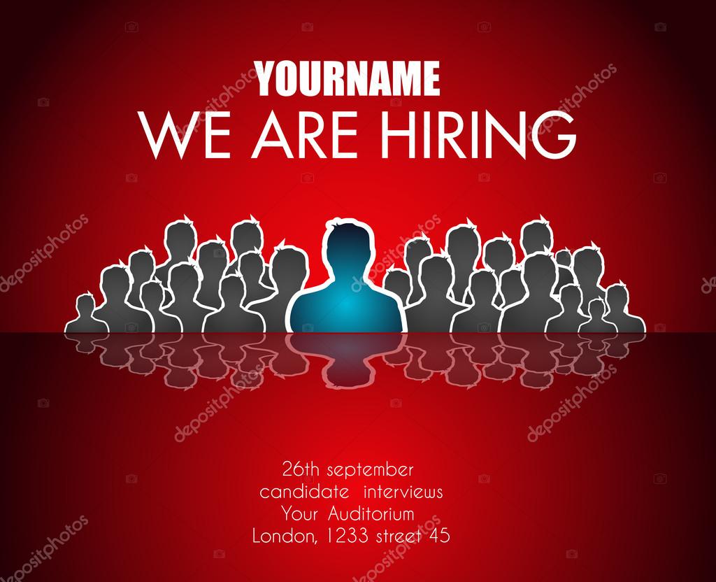 We Are Hiring background Stock Vector Image by ©DavidArts #89146112