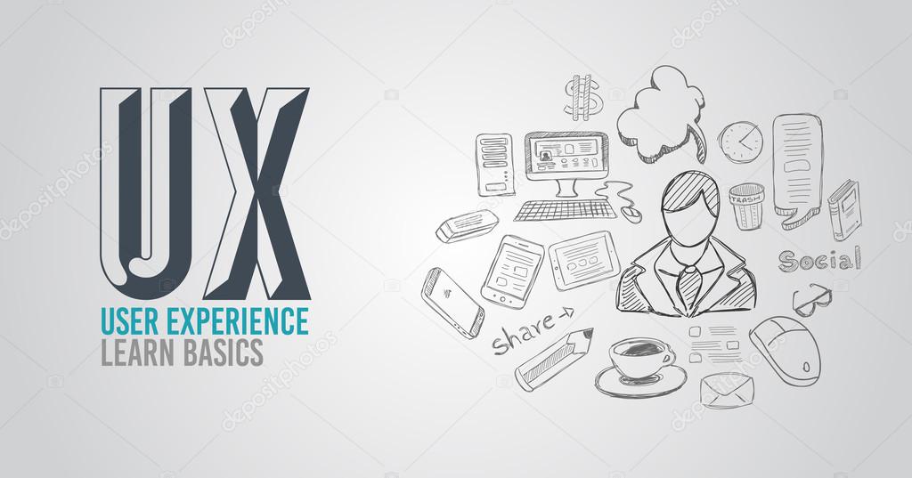 UX User Experience Background concept