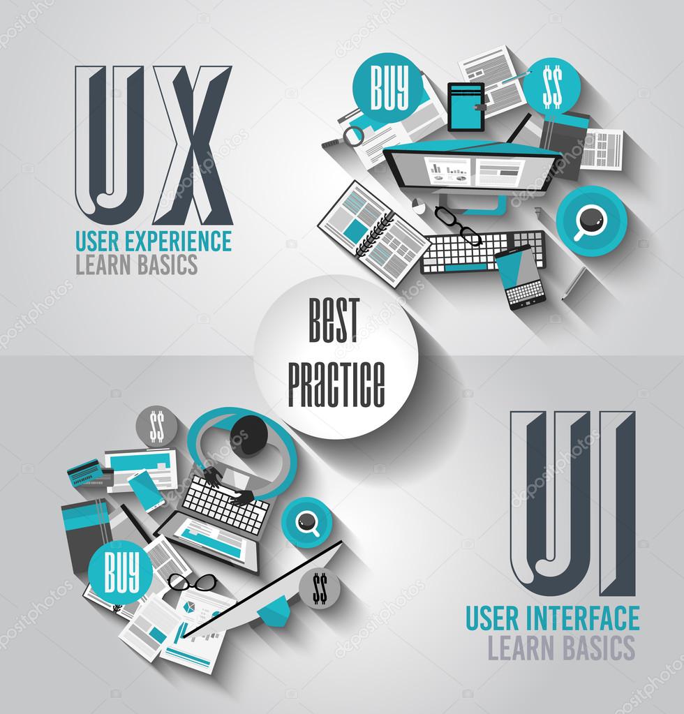 UX User Experience Background concept