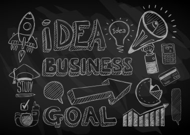 İş kroki kümesi doodles