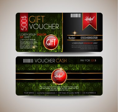 Fiş hediye kartı düzeni şablonu