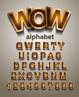 Komik renkli Alphapet yazı tipi
