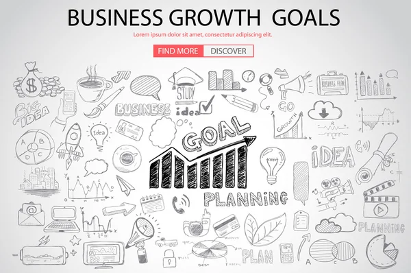 Business Growth Goals concept — ストックベクタ