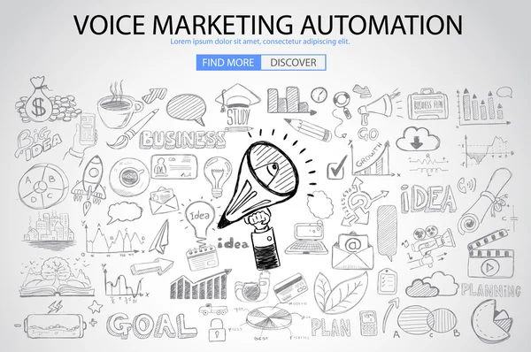 Concept de marketing vocal — Image vectorielle