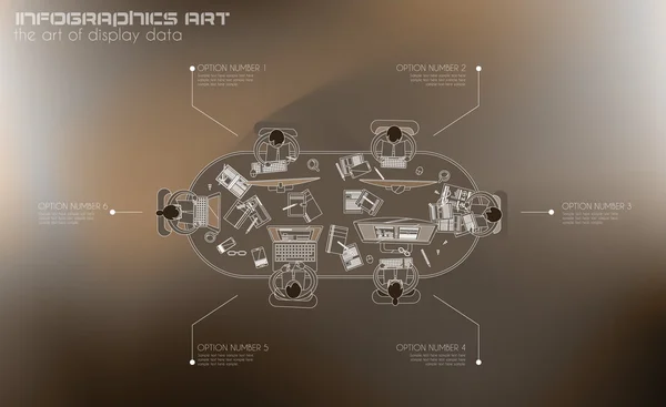 Teamwork Concept with doodle design style — 스톡 벡터