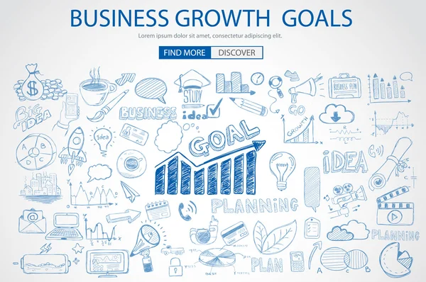 Business Growth Goals concet — ストックベクタ