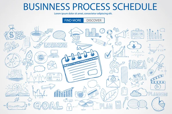 Calendario de procesos de negocio — Vector de stock