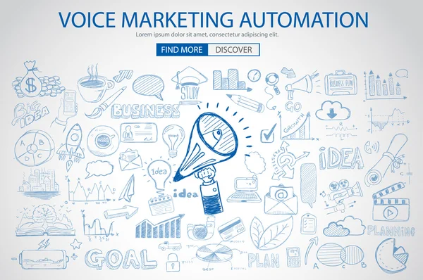 Voice Marketing concept — Stock Vector