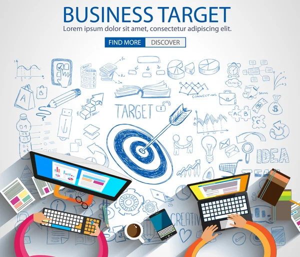 Business Targe Concept — Διανυσματικό Αρχείο