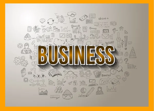Business Success with Doodle design style — Stockvector
