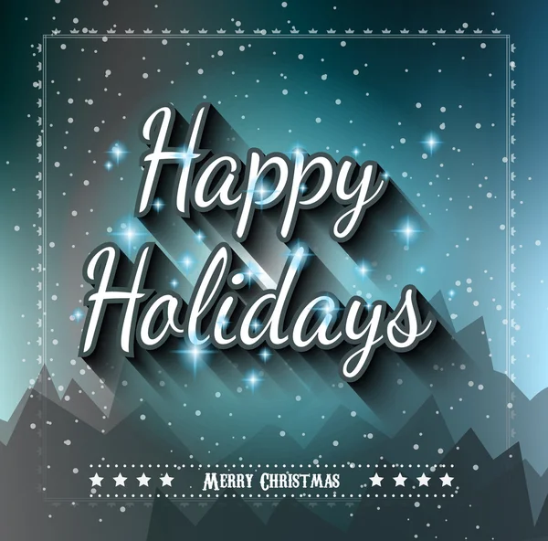 Happy Holiday and Merry Christmas Background — 图库矢量图片