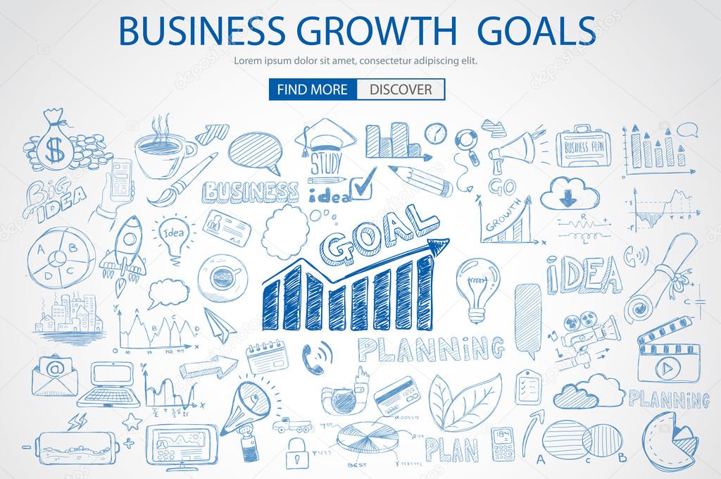 Business Growth Goals concet