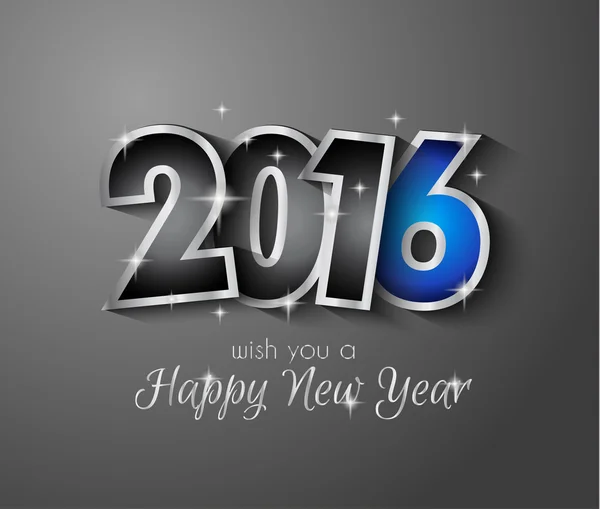2016 mutlu yeni yıl arka plan — Stok Vektör