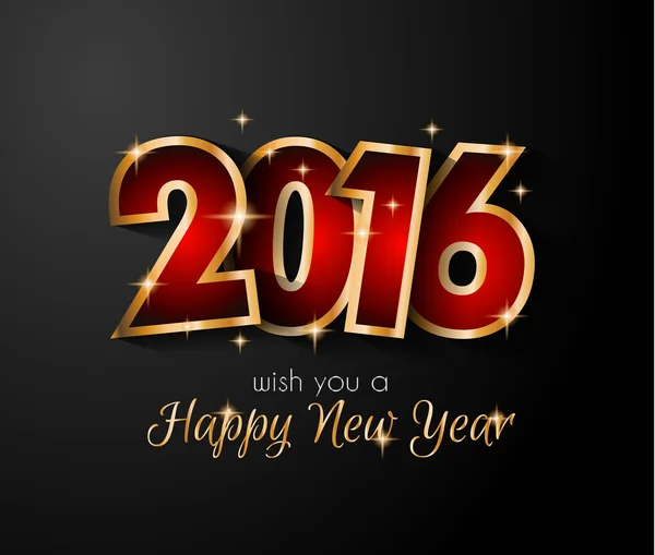 2016 नवीन वर्षाच्या शुभेच्छा पार्श्वभूमी — स्टॉक व्हेक्टर