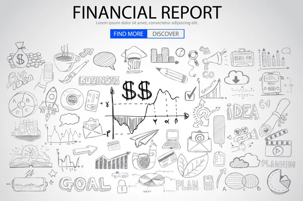 Finansiell rapport koncept — Stock vektor