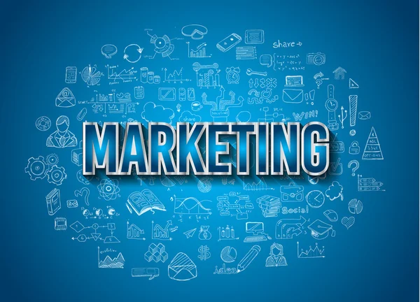 Zakelijk succes en marketingstrategie concept — Stockvector