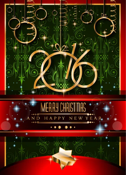 2016 Happy New Year Background — Stock Vector