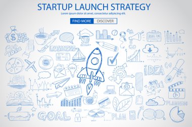 Strartup Launch Strategy Concept clipart