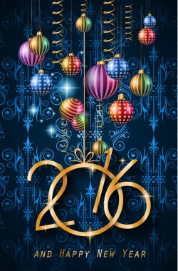 2016 Happy New Year and Merry Christmas  Background