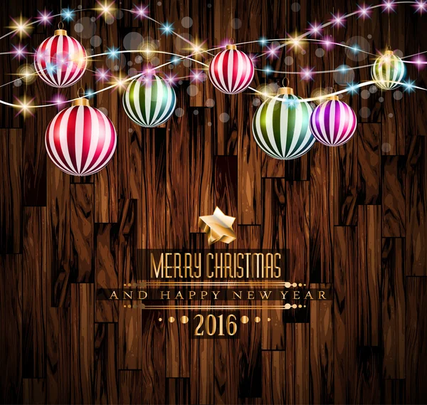 2016 Joyeux Noël et Bonne Année Contexte — Image vectorielle
