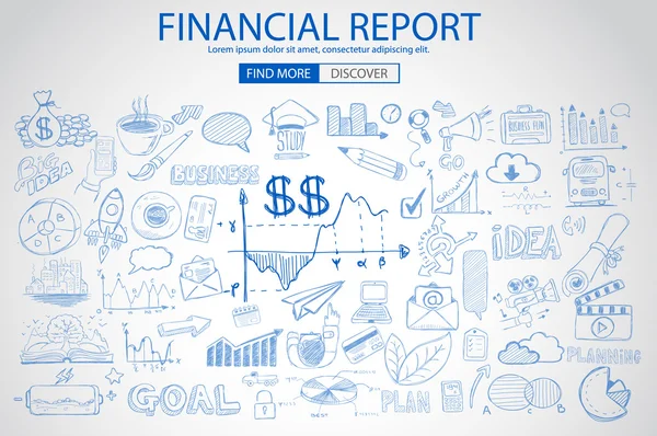 Concepto de informe financiero — Archivo Imágenes Vectoriales
