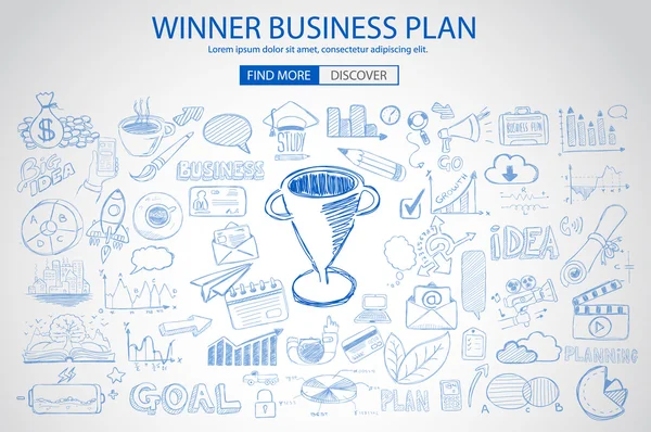 Winning Business Plan Concept — Wektor stockowy