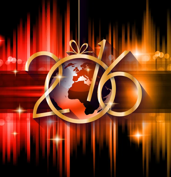 2016 Felice anno nuovo sfondo — Vettoriale Stock