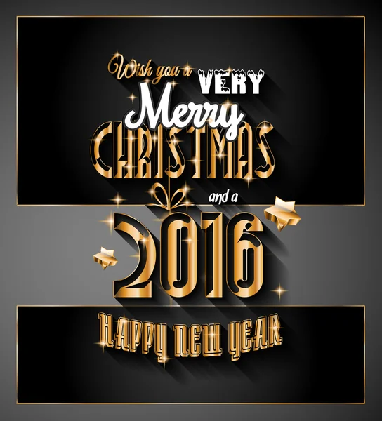 2016 Happy New Year and Merry Christmas  Background — Wektor stockowy