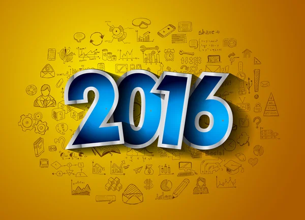 Szczęśliwego nowego roku 2016 tło — Wektor stockowy