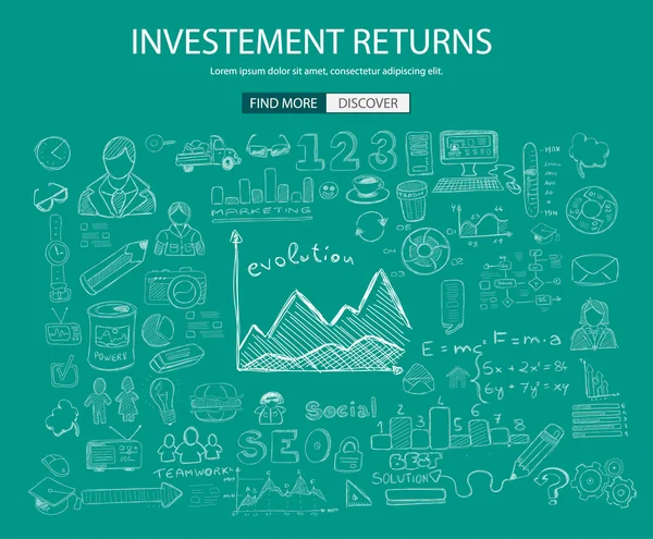 Investiční výnosy koncept — Stockový vektor